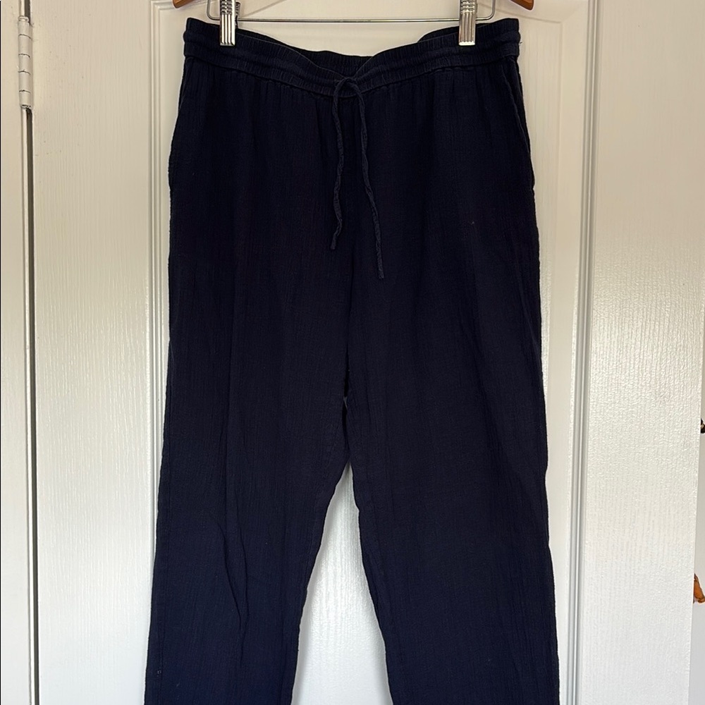 Navy linen pants